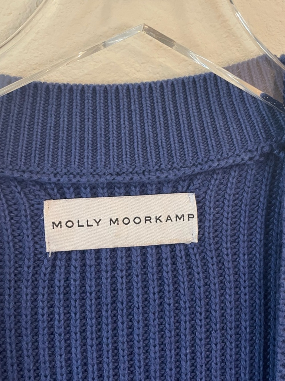 Molly Moorkamp Navy Open-Front Leigh Cardigan Sweater - Picture 2 of 5